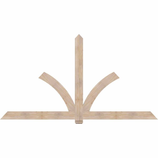 Ekena Millwork Redmond Smooth Timber Gable Bracket, Douglas Fir, 108"W x 58"H x 1 1/2"D x 5 1/2"F, 13/12 Pitch GBW108X58X0206RED00SDF - main